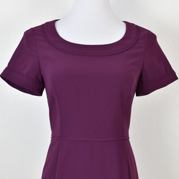 Pendleton Short Sleeve Sheath Dress Purple - 4P - Picture 2 of 10